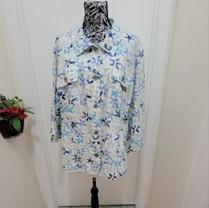 Napa valley floral jacket/shacket 3xl button down